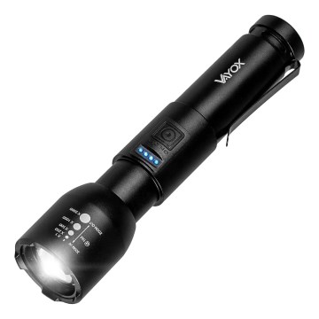 Įkraunamas LED reguliuojamo ryškumo žibintuvėlis LED/20W/5V IPX4 800 lm 2000 mAh
