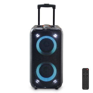 Įkraunamas LED RGB garsiakalbis 240W/4000 mAh + nuotolinio valdymo pultas