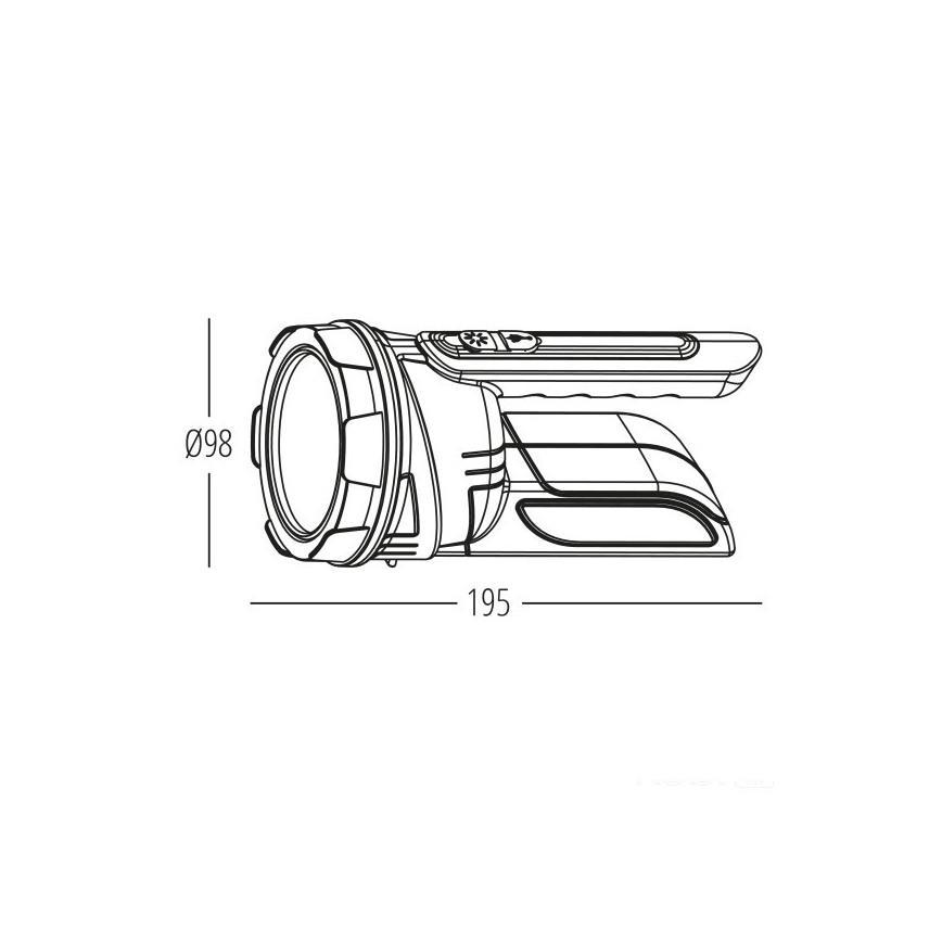 Įkraunamas LED žibintuvėlis 2xLED/3W/5V 210 lm 1200 mAh juodas