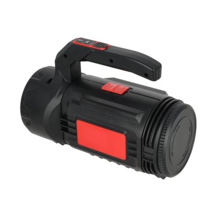 Įkraunamas LED žibintuvėlis, 5 V, 500 lm, 1200 mAh, juodas