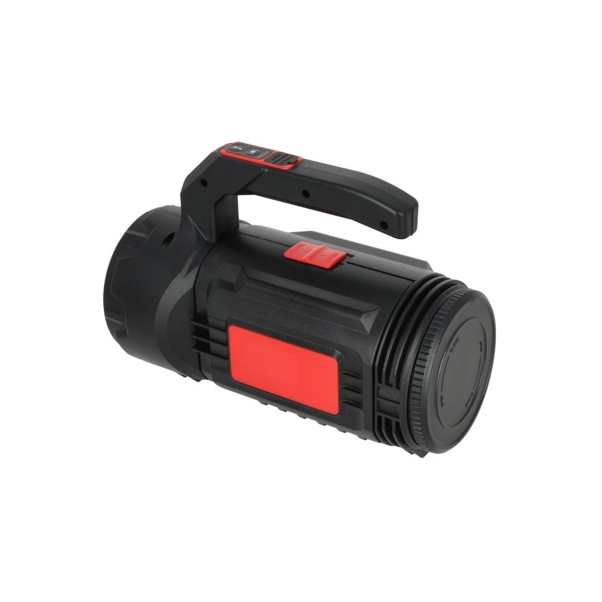 Įkraunamas LED žibintuvėlis, 5 V, 500 lm, 1200 mAh, juodas
