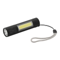 Įkraunamas LED žibintuvėlis LED/400mAh juodas