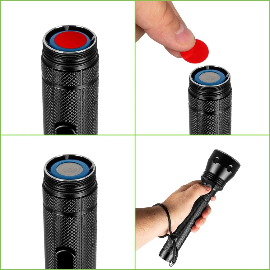 LED Reguliuojamas įkraunamas žibintuvėlis LED/20W/5V IPX5 1570 lm 8400 mAh