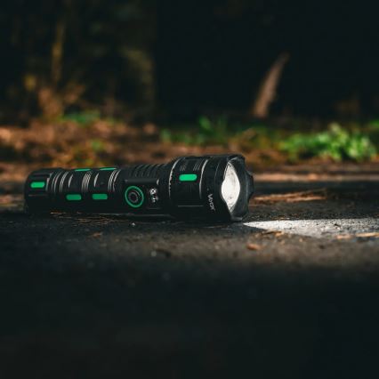 Reguliuojamo ryškumo įkraunamas LED žibintas su powerbank funkcija LED/20W/5V IP44 1200 lm 5000 mAh