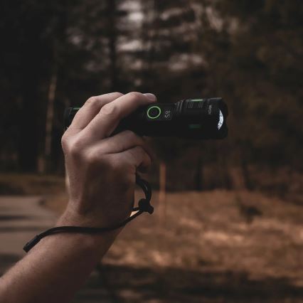 Reguliuojamo ryškumo įkraunamas LED žibintas su powerbank funkcija LED/20W/5V IP44 1200 lm 5000 mAh