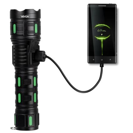 Reguliuojamo ryškumo įkraunamas LED žibintas su powerbank funkcija LED/20W/5V IP44 1200 lm 5000 mAh