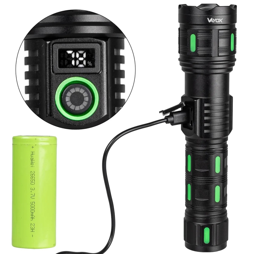 Reguliuojamo ryškumo įkraunamas LED žibintas su powerbank funkcija LED/20W/5V IP44 1200 lm 5000 mAh