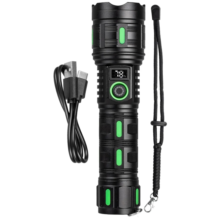 Reguliuojamo ryškumo įkraunamas LED žibintas su powerbank funkcija LED/20W/5V IP44 1200 lm 5000 mAh