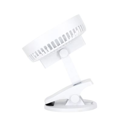 Įkraunamas stalas ventiliatorius su segtuku VIENTO 6W/5V 2000 mAh balta