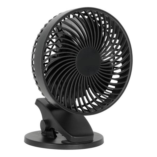 Įkraunamas stalas ventiliatorius su segtuku VIENTO 6W/5V 2000 mAh juoda