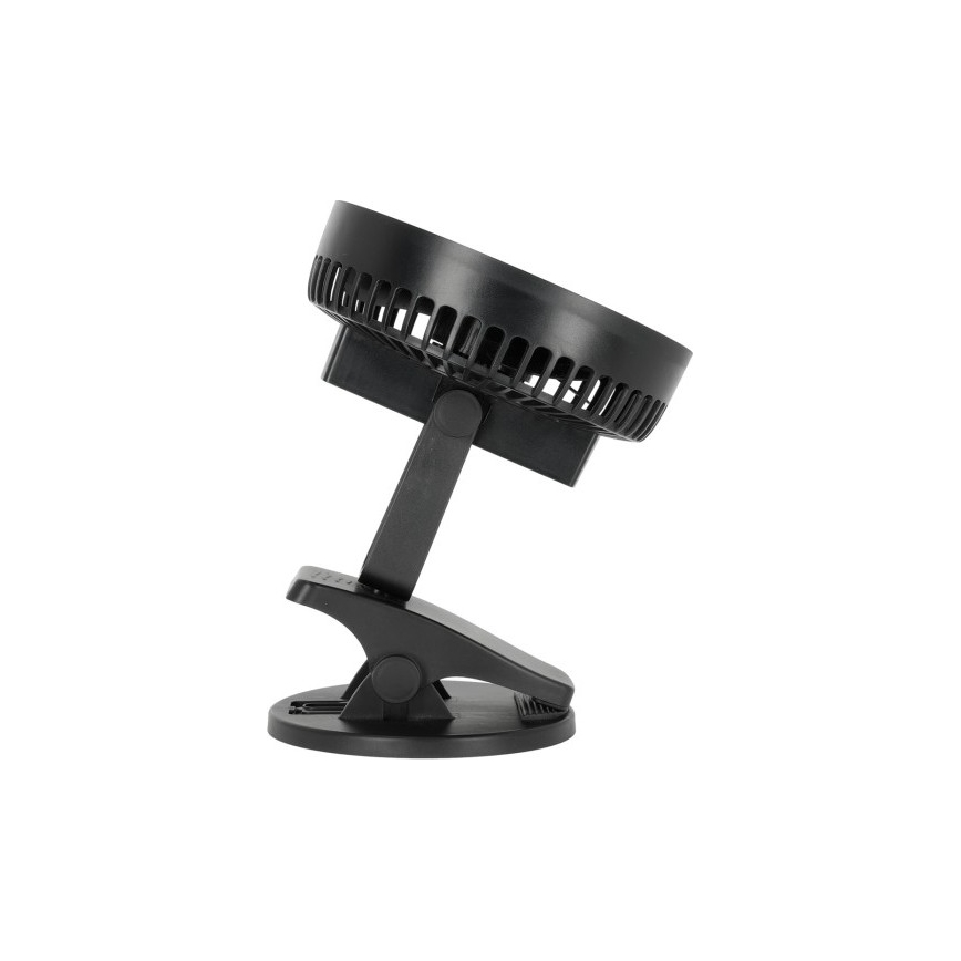 Įkraunamas stalas ventiliatorius su segtuku VIENTO 6W/5V 2000 mAh juoda