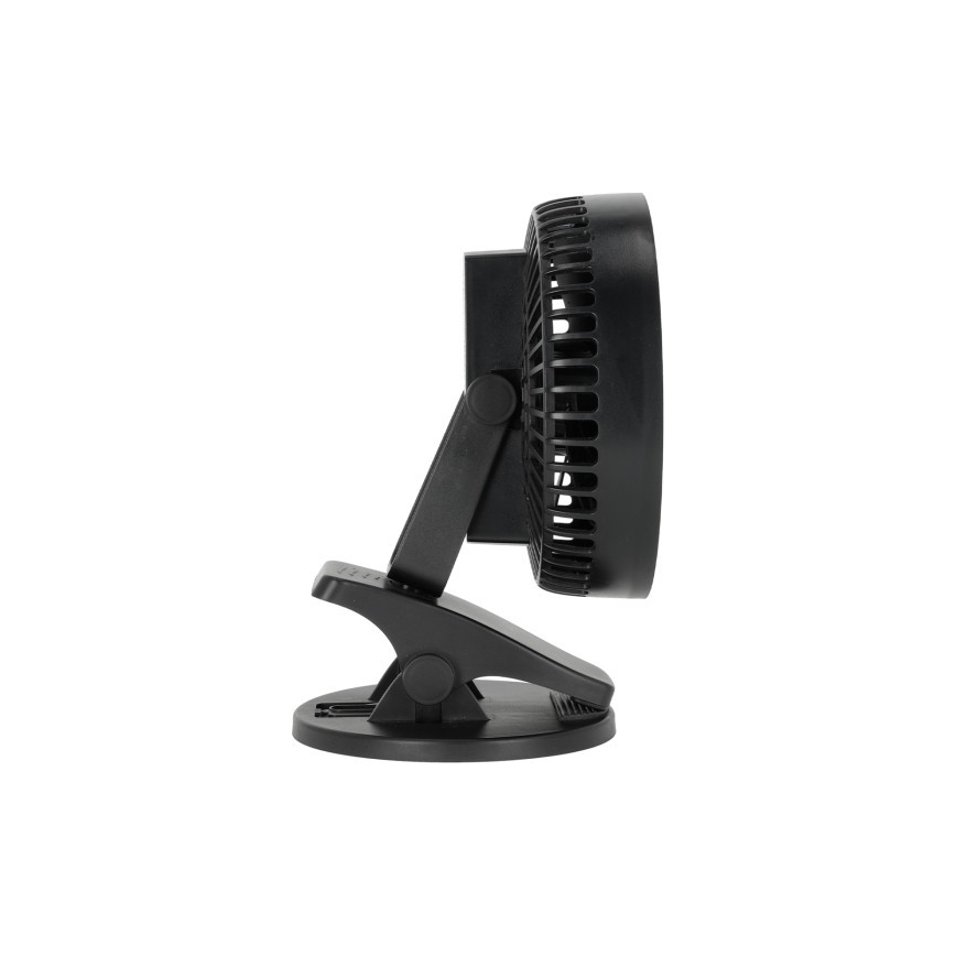 Įkraunamas stalas ventiliatorius su segtuku VIENTO 6W/5V 2000 mAh juoda