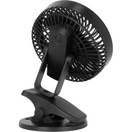 Įkraunamas stalinio ventiliatoriaus su spaustuku VIENTO 6W/5V 2000 mAh juodas