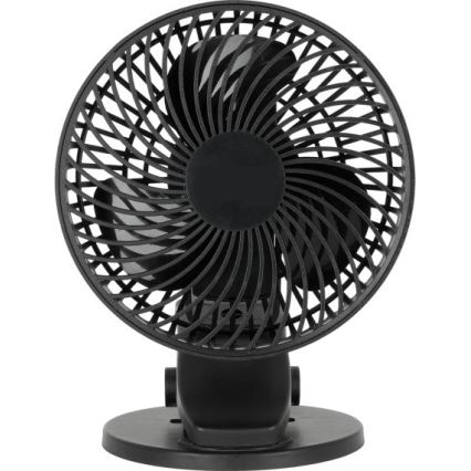 Įkraunamas stalinio ventiliatoriaus su spaustuku VIENTO 6W/5V 2000 mAh juodas