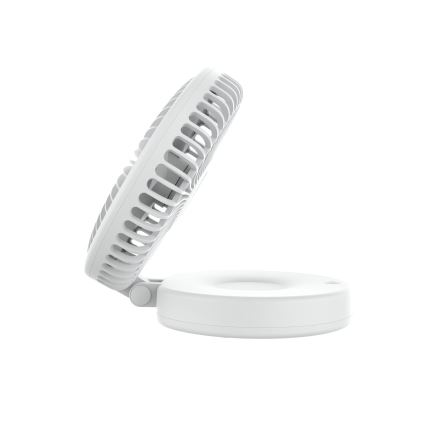 Įkraunamas stalinis ventiliatorius 10W/5V 2400 mAh baltas