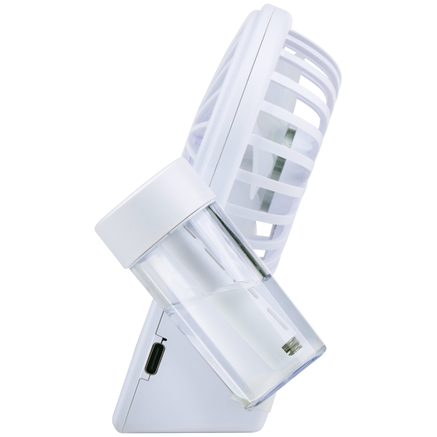 Įkraunamas stalinis ventiliatorius su rūko efektu 3,7V 1200 mAh