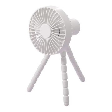Įkraunamas stalo ventiliatorius 3W/5V 1800 mAh balta