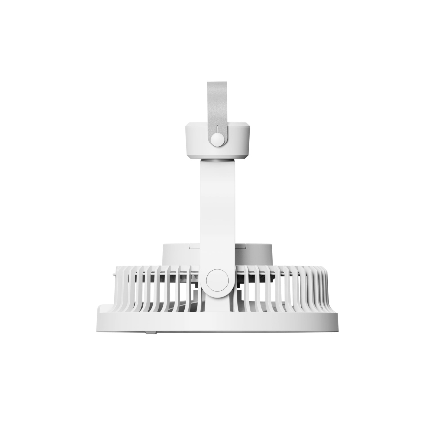 Įkraunamas stalo ventiliatorius su LED apšvietimu 8W/3,7V 2400 mAh balta