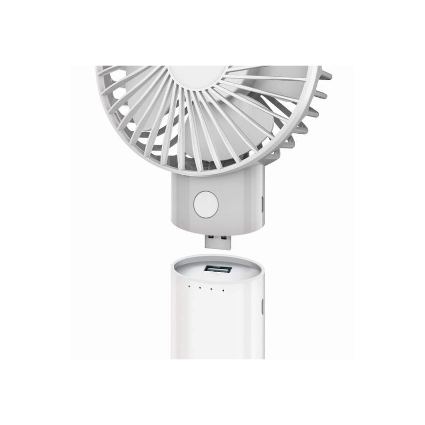 Įkraunamas ventiliatorius su 4000 mAh (3,7 V) išorine baterija, USB‑C