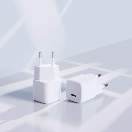 Įkrovimo adapteris USB-C Maitinimo tiekimas 20W/230V baltas