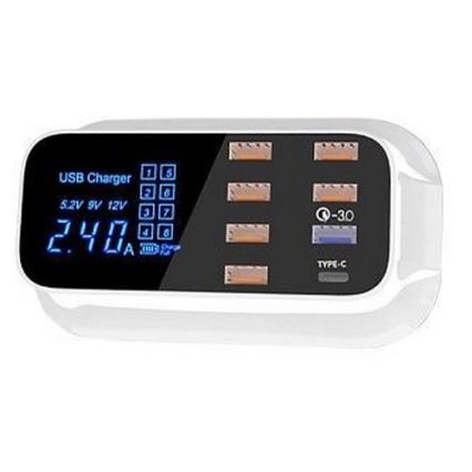 Įkrovimo stotelė 8xUSB 40W/230V