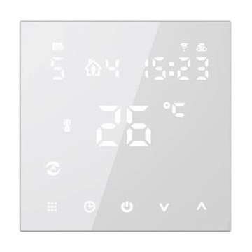 Įleidžiamas 230V termostatas, baltas, su Wi‑Fi (Tuya)