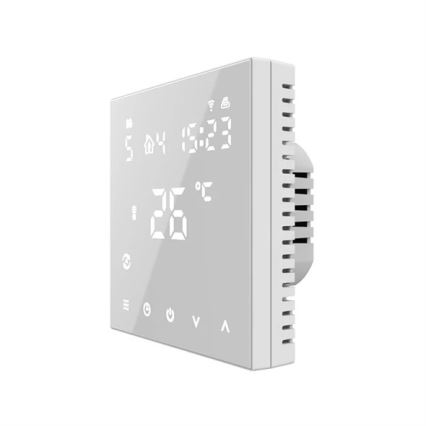 Įleidžiamas 230V termostatas, baltas, su Wi‑Fi (Tuya)