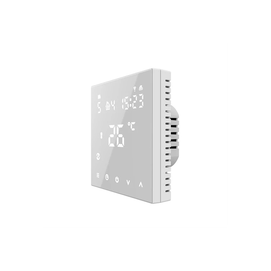 Įleidžiamas 230V termostatas, baltas, su Wi‑Fi (Tuya)