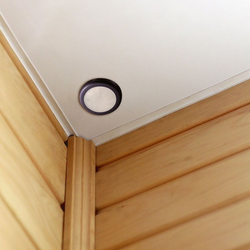 Įleidžiamas judesio jutiklis PIR 360° 400W/230V juoda