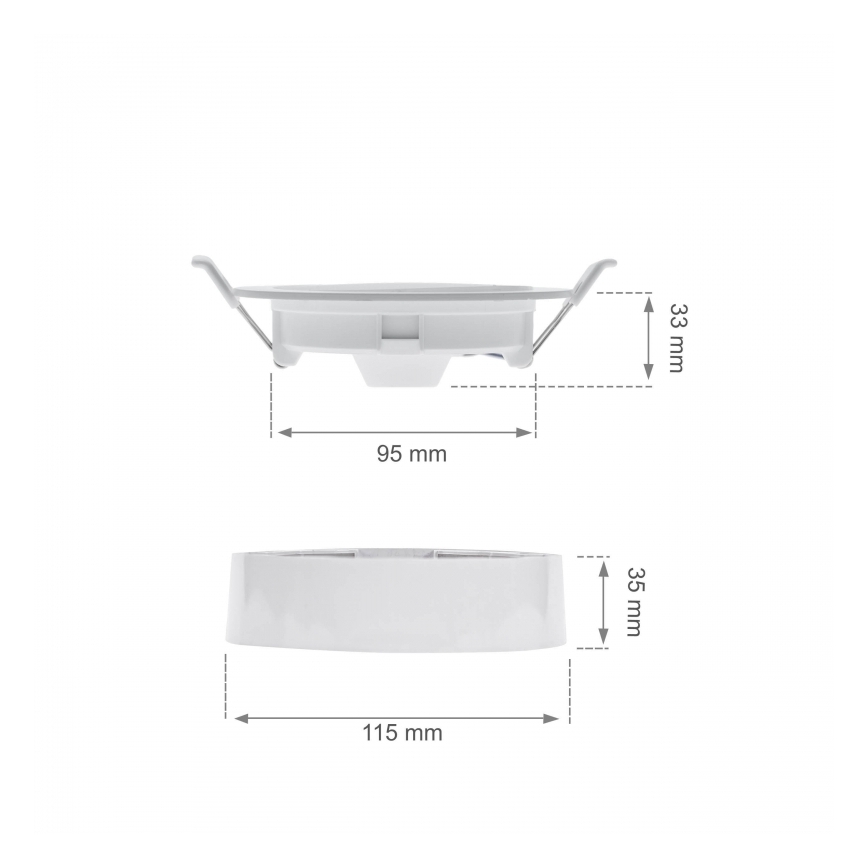 Įleidžiamas LED šviestuvas ALGINE 2 viename LED/6W/230V 3000K baltas