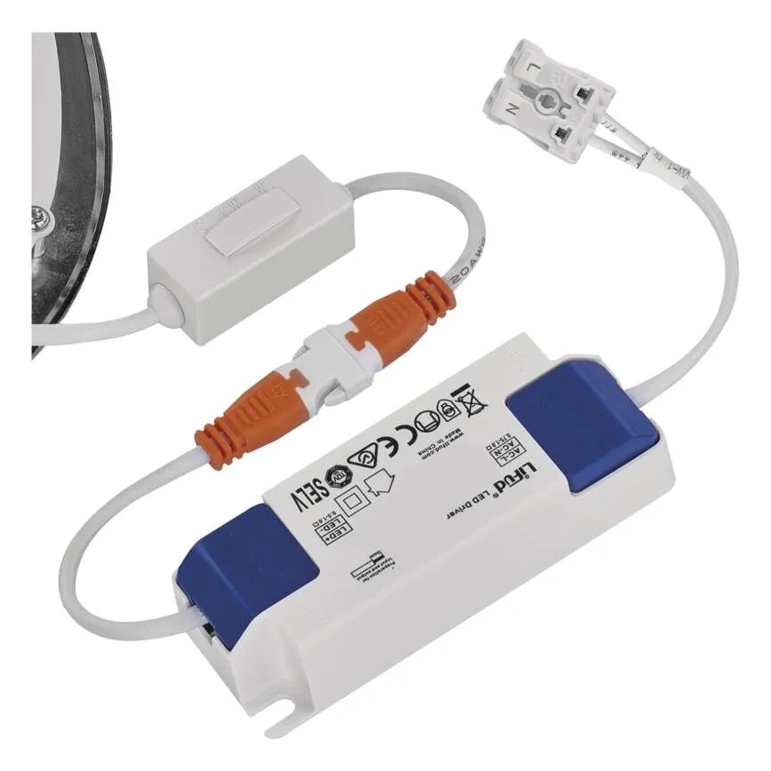 Įleidžiamas LED šviestuvas NEXXO LED/12,5W/230V 3000/3500/4000K sidabrinis skersmuo 17 cm