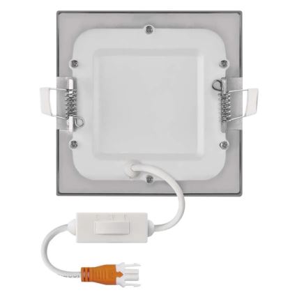 Įleidžiamas LED šviestuvas NEXXO LED/7W/230V 3000/3500/4000K sidabrinis 12x12 cm