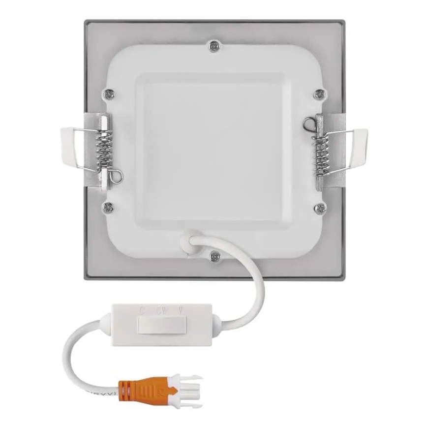 Įleidžiamas LED šviestuvas NEXXO LED/7W/230V 3000/3500/4000K sidabrinis 12x12 cm