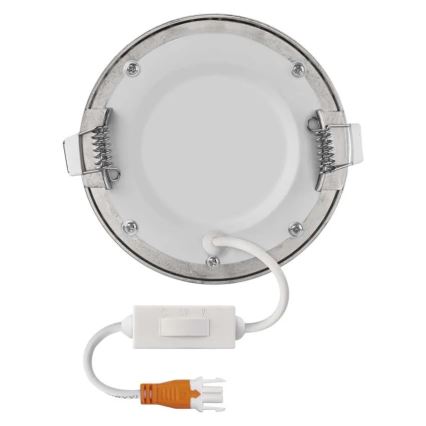 Įleidžiamas LED šviestuvas NEXXO LED/7W/230V 3000/3500/4000K sidabro spalvos skersm. 12 cm