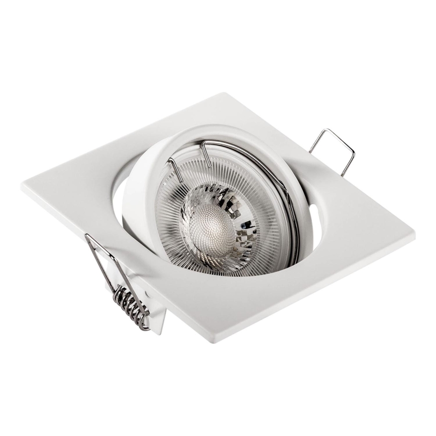 Įleidžiamas lubinis šviestuvas 1xGU10/MR16/10W/230V, 9x9 cm, baltas