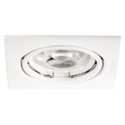 Įleidžiamas lubinis šviestuvas 1xGU10/MR16/10W/230V, 9x9 cm, baltas