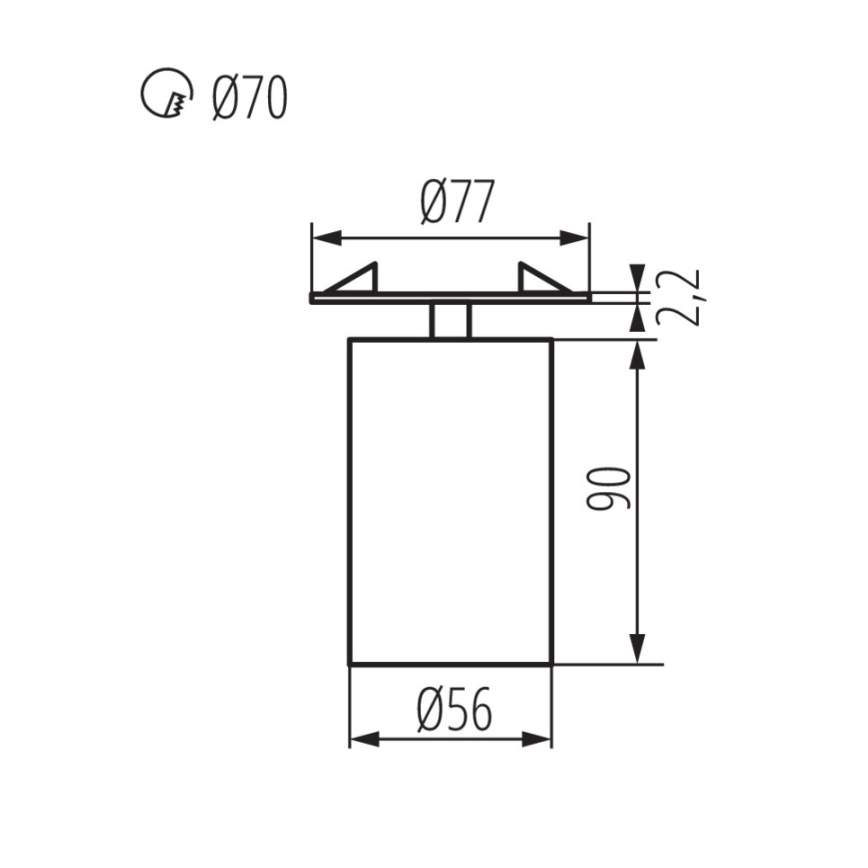 įleidžiamas lubinis šviestuvas CHIRO 1xGU10/35W/230V juodas