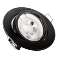 Įleidžiamas lubų šviestuvas 1x GU10/MR16/10W/230V, Ø 9 cm, juodas