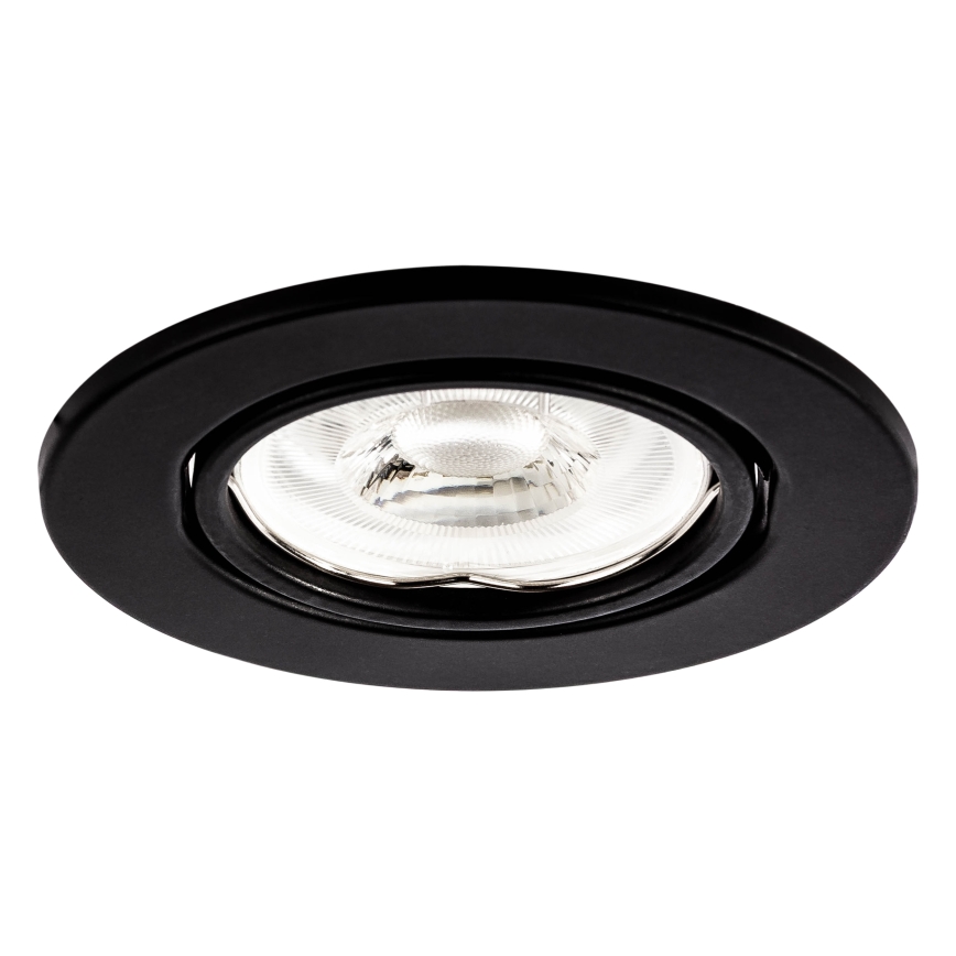 Įleidžiamas lubų šviestuvas 1x GU10/MR16/10W/230V, Ø 9 cm, juodas