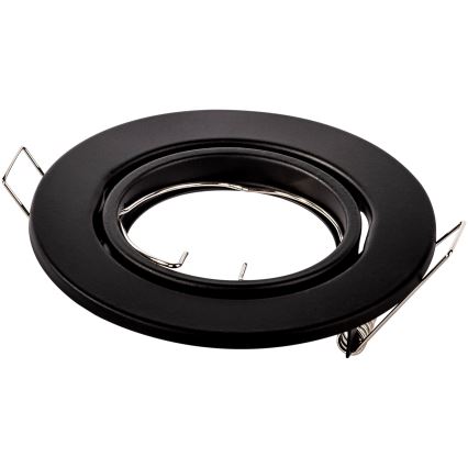 Įleidžiamas lubų šviestuvas 1x GU10/MR16/10W/230V, Ø 9 cm, juodas