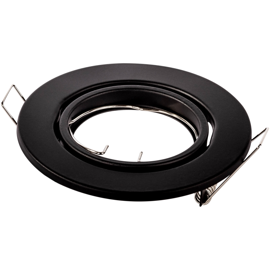 Įleidžiamas lubų šviestuvas 1x GU10/MR16/10W/230V, Ø 9 cm, juodas