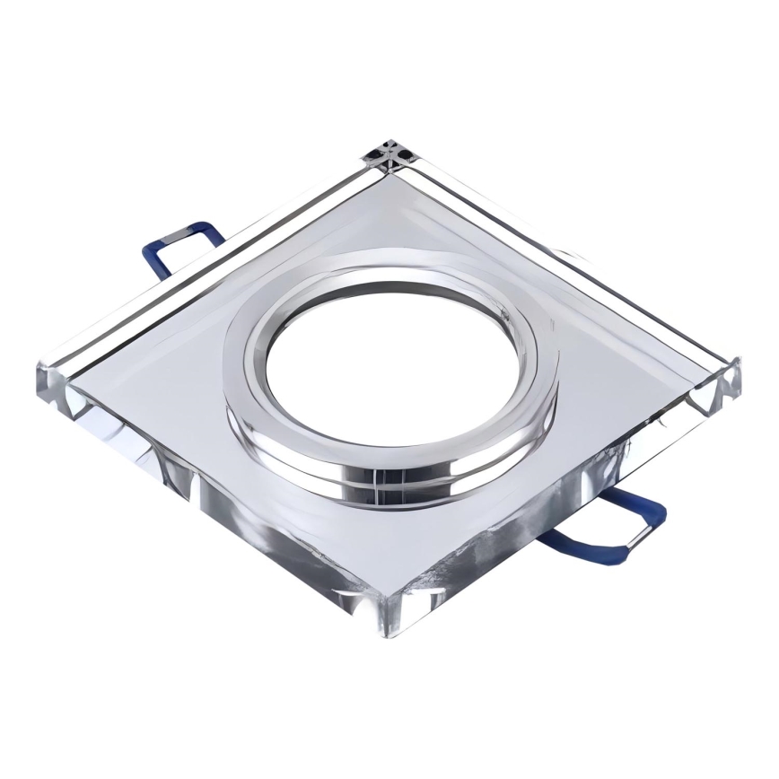 Įleidžiamas lubų šviestuvas 1xGU10/MR16/10W/230V 9x9 cm blizgus chromas