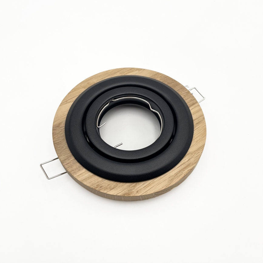 Įleidžiamas lubų šviestuvas TOBBY 1xGU10/20W/230V skersmuo 11,5 cm ąžuolas/juodas