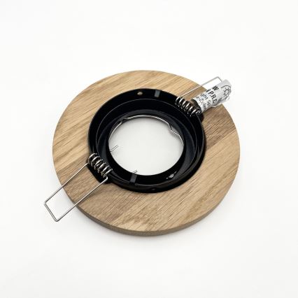 Įleidžiamas lubų šviestuvas TOBBY 1xGU10/20W/230V skersmuo 11,5 cm ąžuolas/juodas