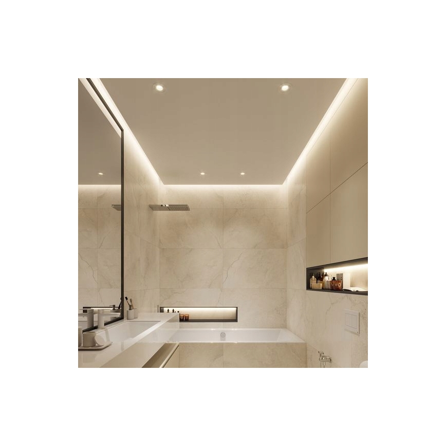 Įleidžiamas profilis LED juostelėms, 1 m, juodas/baltas