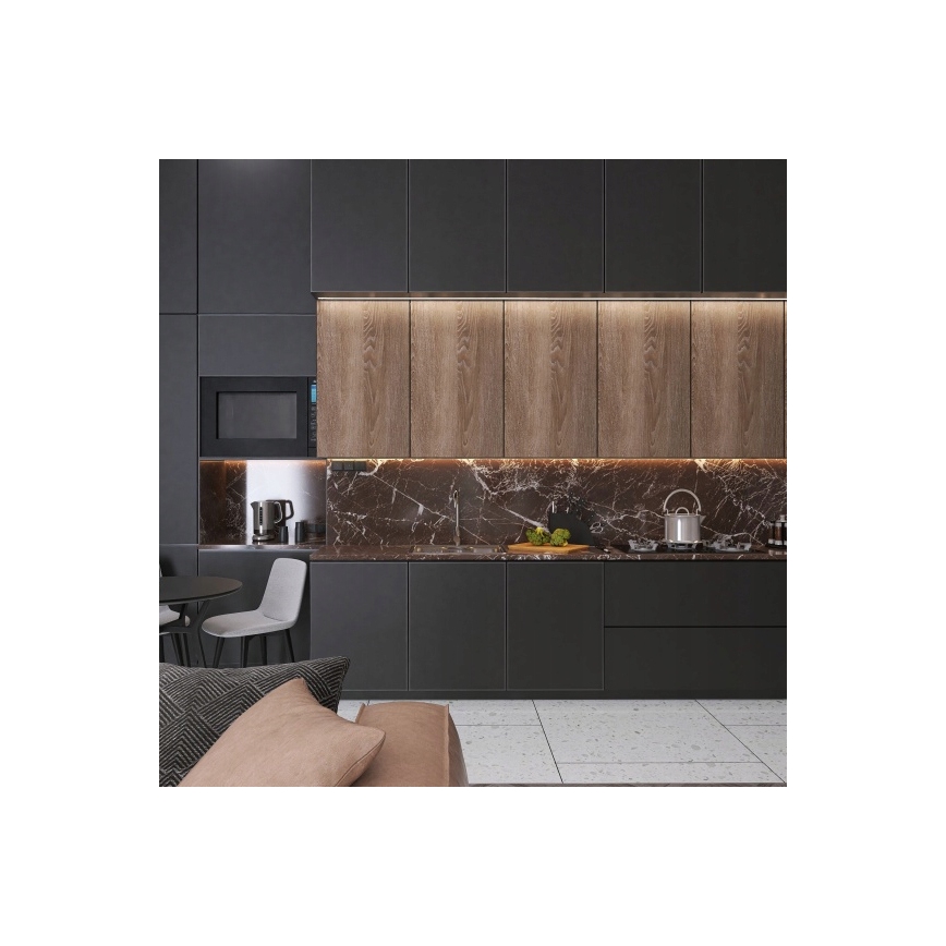 Įleidžiamas profilis LED juostelėms, 1 m, juodas/baltas