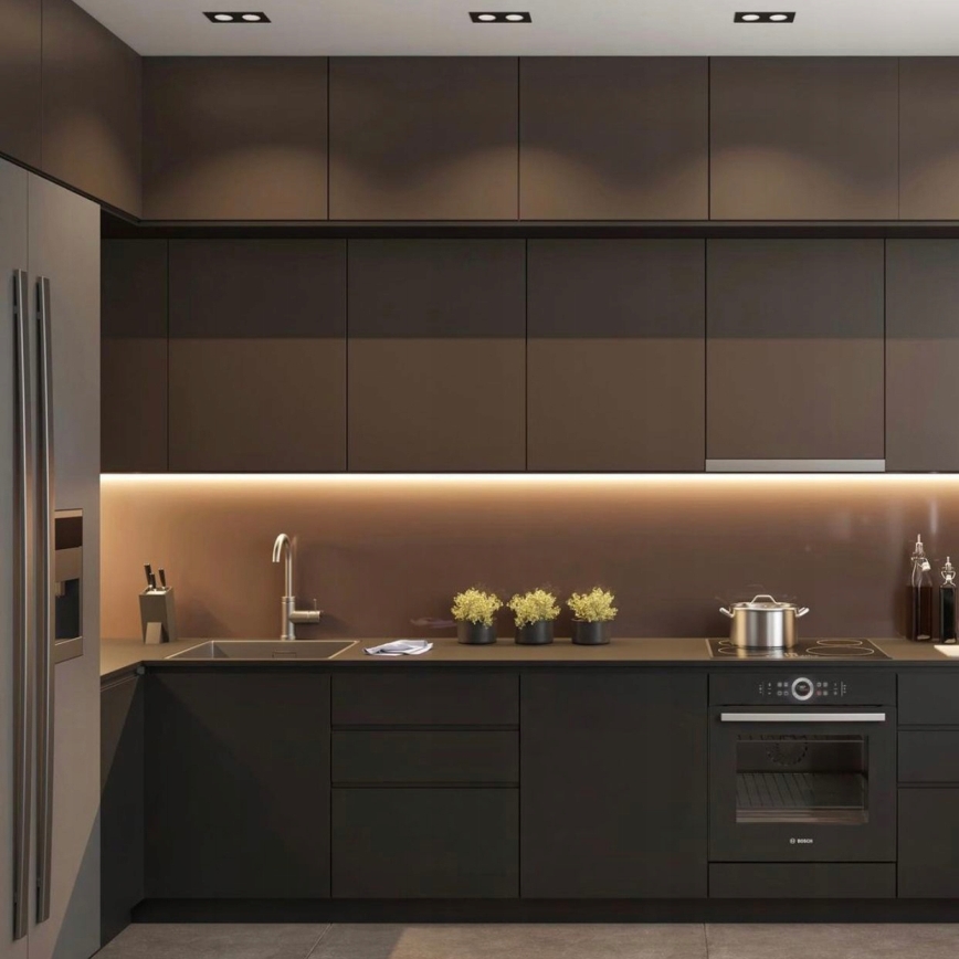 Įleidžiamas profilis LED juostelėms, 1 m, juodas/baltas