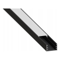 Įleidžiamas profilis LED juostelėms 1 m juodas/baltas