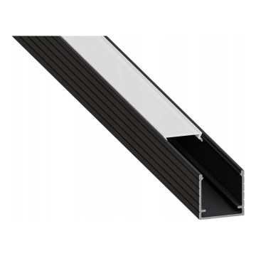 Įleidžiamas profilis LED juostelėms 1 m juodas/baltas