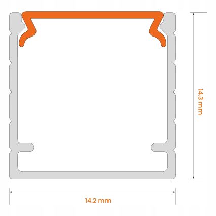 Įleidžiamas profilis LED juostelėms 1 m juodas/baltas